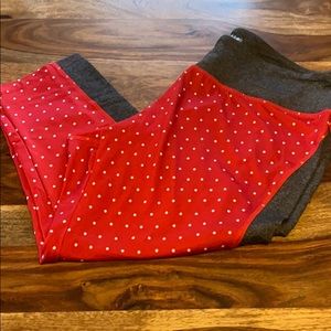 2XL LULAROE CARPRI WORKOUT PANT RED